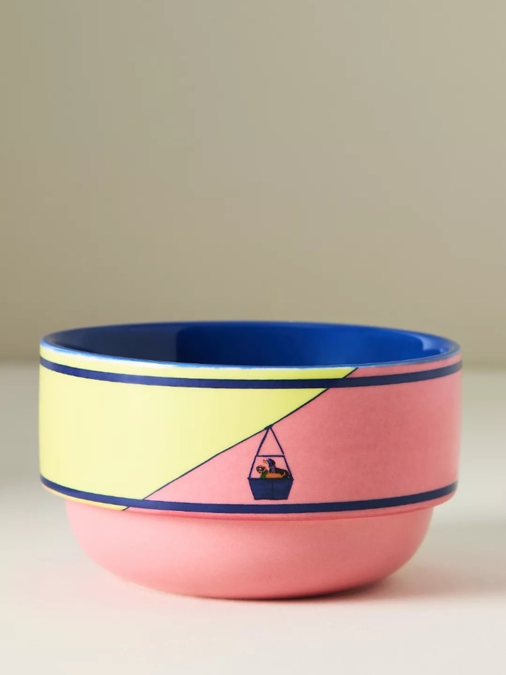 Anthropologie Aprรจs Ski Stoneware Nut Bowl Pink Gondola